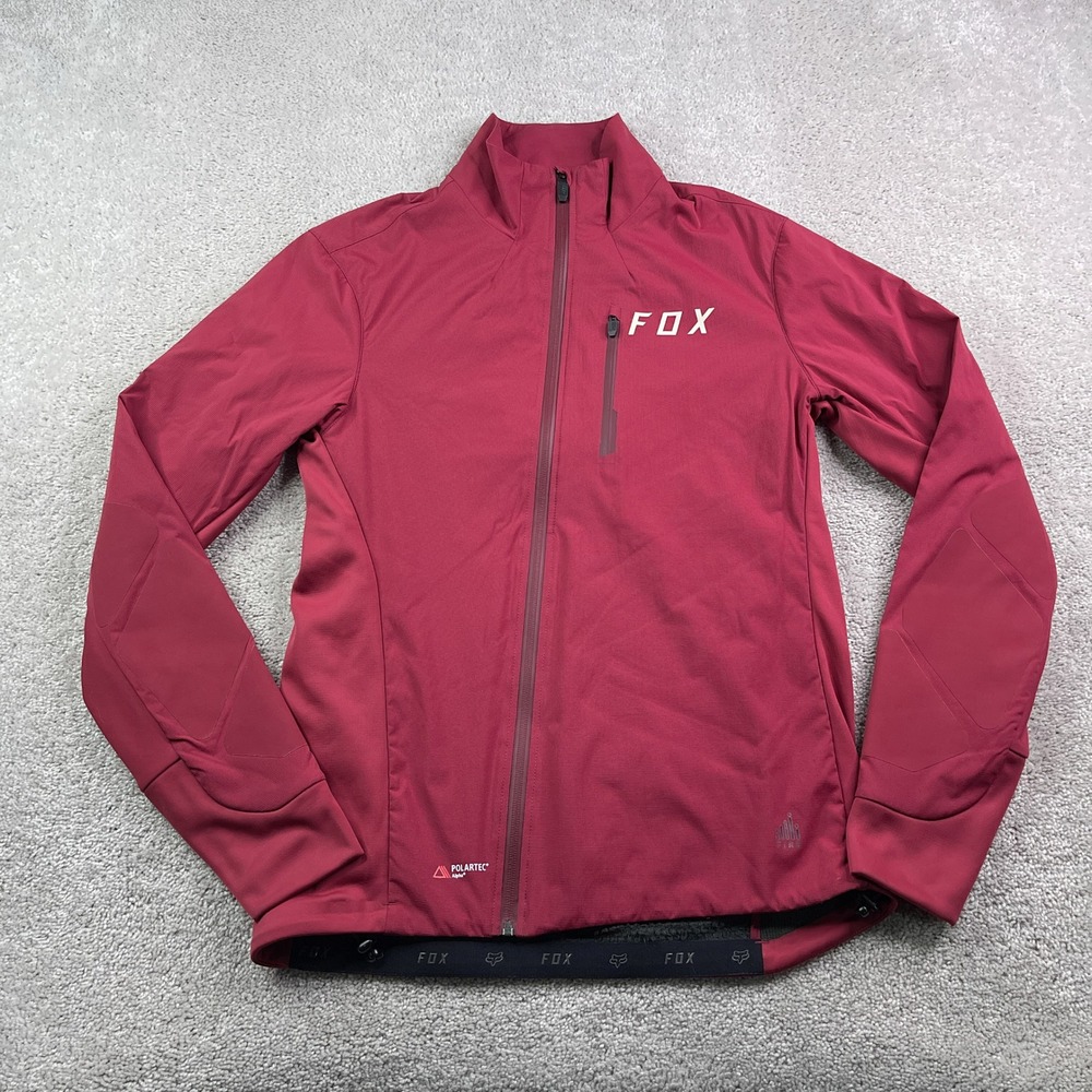 Fox Racing Jacket Men Large Red Attack Pro Fire MTB Polartec Biking Cycling Coat